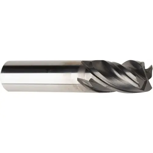 Corner Radius End Mill: 1/2" Dia, 3/4" LOC, 0.03" Radius, 4 Flutes, Solid Carbide AlCrN
