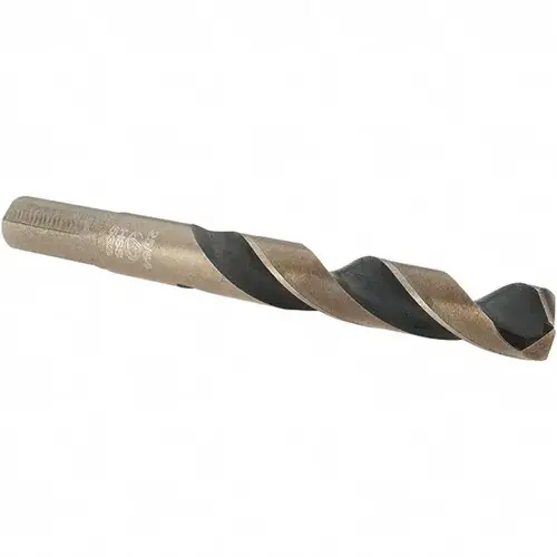Reduced Shank Drill Bit: 25/64 inch Dia, 3/8 inch Shank Dia, 135 0, High Speed Steel Coated Reduced Shank Drill Bit: 25/64 inch Dia, 3/8 inch Shank Dia, 135 0, High Speed Steel Coated
