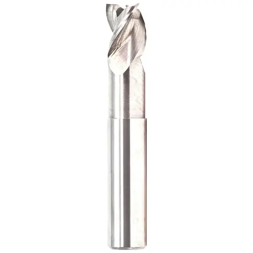 Corner Radius End Mill: 5/16" Dia, 7/16" LOC, 0.015" Radius, 3 Flutes, Solid Carbide NF1 Corner Radius End Mill: 5/16" Dia, 7/16" LOC, 0.015" Radius, 3 Flutes, Solid Carbide NF1