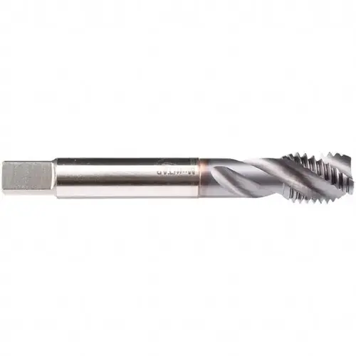 Spiral Flute Tap: UNC, 4 Flute, Modified Bottoming, 2B/3B Class of Fit, High-Speed Steel, TiCN Finish