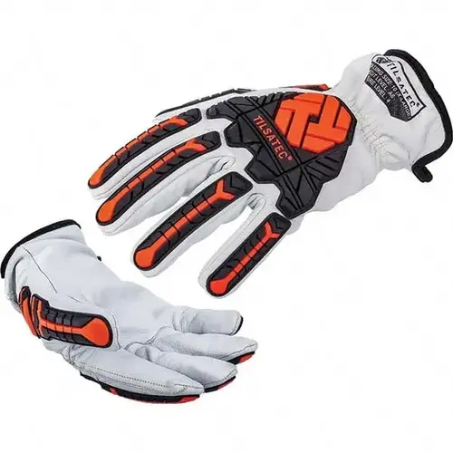 Cut, Puncture & Abrasive-Resistant Gloves: Size L, ANSI Cut A6, ANSI Puncture 4, Goatskin Leather