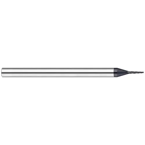 Tapered End Mill: 20 degree per Side, 1/4" LOC, 3 Flutes, Solid Carbide, Square End Tapered End Mill: 20 degree per Side, 1/4" LOC, 3 Flutes, Solid Carbide, Square End