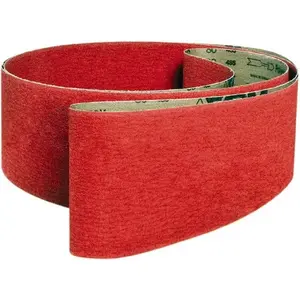 VSM 319614 Abrasive Belt: 1" Wide, 42" Long, 120 Grit, Ceramic