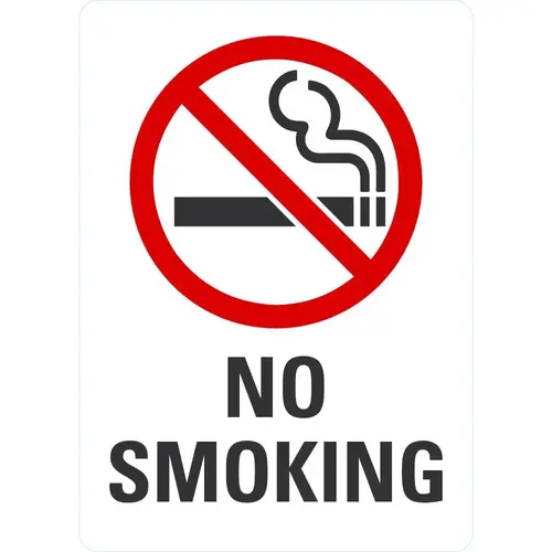 No Smoking Sign: Rectangle, " No Smoking"