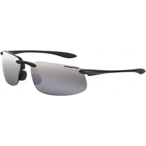 Safety Glass: Scratch-Resistant, Polycarbonate, Silver Lenses, Full-Framed, UV Protection