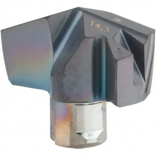 Replaceable Drill Tip: ICM0563 IC907, 0.5630"/14.00 mm Dia, 140 deg Point, Grade IC908 TiAlN Replaceable Drill Tip: ICM0563 IC907, 0.5630"/14.00 mm Dia, 140 deg Point, Grade IC908 TiAlN
