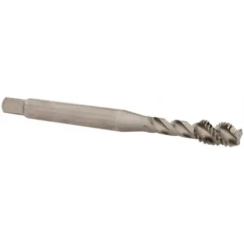 Spiral Flute Tap: #10-32 UNF, 3 Flutes, Modified Bottoming, 2B Class of Fit, Powdered Metal, Bright/Uncoated Spiral Flute Tap: #10-32 UNF, 3 Flutes, Modified Bottoming, 2B Class of Fit, Powdered Metal, Bright/Uncoated