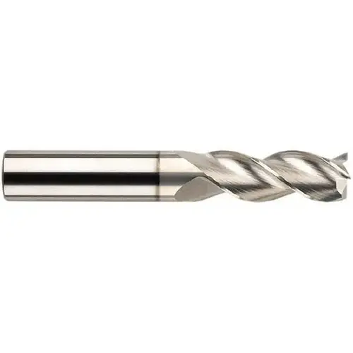 Square End Mill: 3/16 inch Dia, 3/4 inch LOC, 3/16 inch Shank Dia, 2-1/2 inch OAL, 3 Flutes, Solid Carbide Square End Mill: 3/16 inch Dia, 3/4 inch LOC, 3/16 inch Shank Dia, 2-1/2 inch OAL, 3 Flutes, Solid Carbide