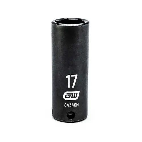 Impact Socket: 3/8" Drive, 17mm Socket, Hex Drive Impact Socket: 3/8" Drive, 17mm Socket, Hex Drive