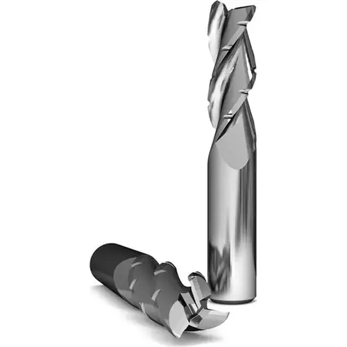 Square End Mill: 3/8 inch Dia, 1 inch LOC, 3/8 inch Shank Dia, 2-1/2 inch OAL, 3 Flutes, Solid Carbide Bright/Uncoated Square End Mill: 3/8 inch Dia, 1 inch LOC, 3/8 inch Shank Dia, 2-1/2 inch OAL, 3 Flutes, Solid Carbide Bright/Uncoated