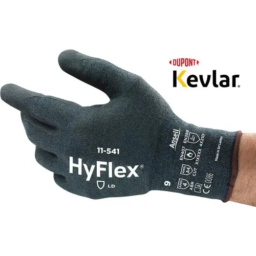 Cut-Resistant Gloves: Size Large, ANSI Cut A4, Foam Nitrile, Series 11-541 Cut-Resistant Gloves: Size Large, ANSI Cut A4, Foam Nitrile, Series 11-541
