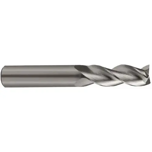 Square End Mill: 1/4 inch Dia, 3/8 inch LOC, 1/4 inch Shank Dia, 2 inch OAL, 3 Flutes, Solid Carbide Square End Mill: 1/4 inch Dia, 3/8 inch LOC, 1/4 inch Shank Dia, 2 inch OAL, 3 Flutes, Solid Carbide