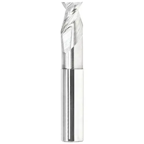 Corner Radius End Mill: 3/16" Dia, 5/16" LOC, 0.03" Radius, 2 Flutes, Solid Carbide NF1