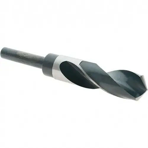 Reduced Shank Drill Bit: 63/64 inch Dia, 1/2 inch Shank Dia, 118 0, High Speed Steel Coated