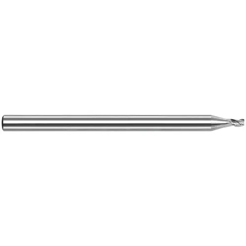 Corner Radius End Mill: 0.115" Dia, 9/64" LOC, 1/32" Radius, 3 Flutes, Solid Carbide AlTiN