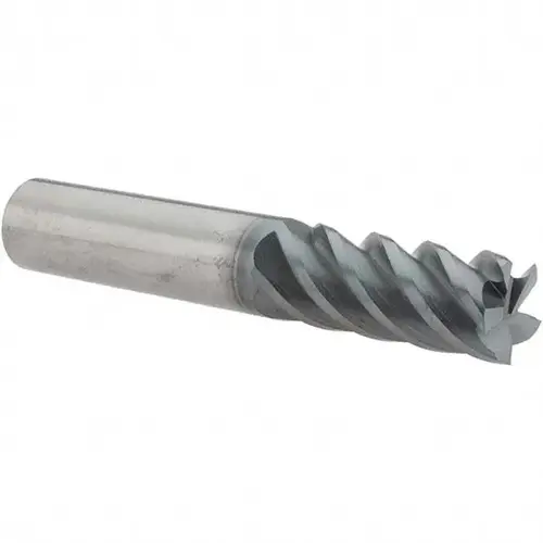 Square End Mill: 1/2 inch Dia, 1-1/4 inch LOC, 1/2 inch Shank Dia, 3 inch OAL, 5 Flutes, Solid Carbide AlCrN Square End Mill: 1/2 inch Dia, 1-1/4 inch LOC, 1/2 inch Shank Dia, 3 inch OAL, 5 Flutes, Solid Carbide AlCrN