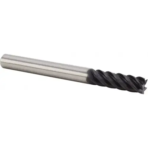 Corner Radius End Mill Head: 1/4" Dia, 1-1/4" LOC, 5 Flutes AlTiN Corner Radius End Mill Head: 1/4" Dia, 1-1/4" LOC, 5 Flutes AlTiN