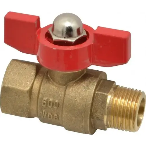 3/8" Pipe, Brass Miniature Ball Valve 3/8" Pipe, Brass Miniature Ball Valve