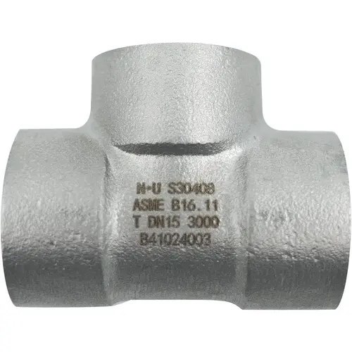 Pipe Tee: 1/2" Fitting, 304 & 304L Stainless Steel