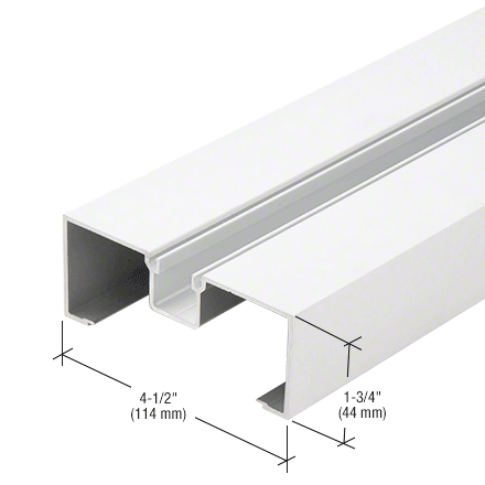 CRL-U.S. Aluminum J45252 4-1/2" Open Back Vertical Mullion, White KYNAR Paint - 24'-2" Stock Length