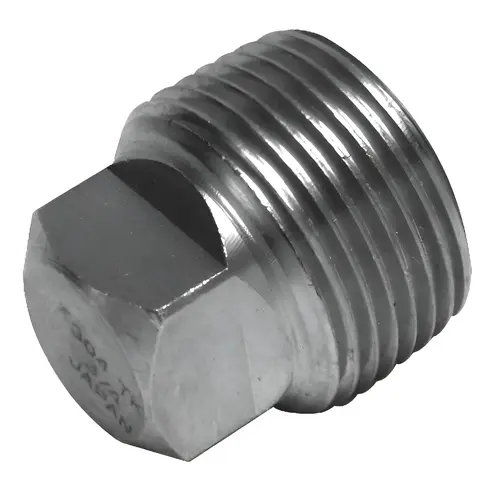 Pipe Square Head Plug: 1-1/2" Fitting, 316 & 316L Stainless Steel Pipe Square Head Plug: 1-1/2" Fitting, 316 & 316L Stainless Steel