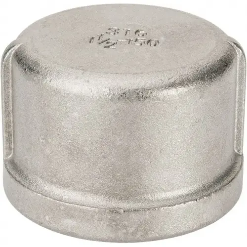 Pipe End Cap: 1-1/2" Fitting, 316 Stainless Steel Pipe End Cap: 1-1/2" Fitting, 316 Stainless Steel