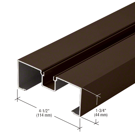 CRL-U.S. Aluminum J45222 4-1/2" Open Back Vertical Mullion, Bronze Black Anodized - 24'-2" Stock Length