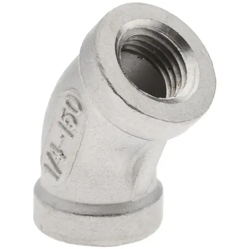 Pipe 45 degree Elbow: 1/4" Fitting, 304 Stainless Steel - pack of 2 Pipe 45 degree Elbow: 1/4" Fitting, 304 Stainless Steel - pack of 2