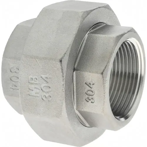 Pipe Union: 1-1/4" Fitting, 304 Stainless Steel Pipe Union: 1-1/4" Fitting, 304 Stainless Steel