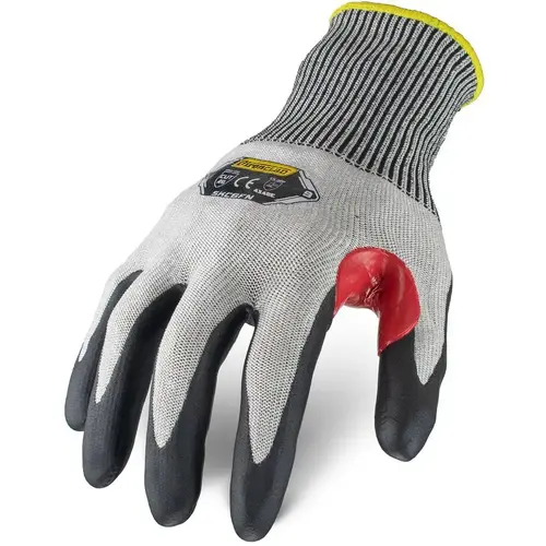 Puncture-Resistant Gloves: Size Large, ANSI Cut A6, ANSI Puncture 4, Foam Nitrile, HPPE Steel Blended Knit - pack of 12
