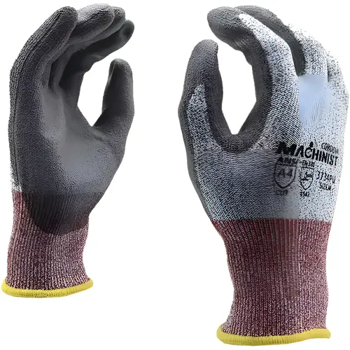 Cut, Puncture & Abrasive-Resistant Gloves: Size L, ANSI Cut A4, ANSI Puncture 4, Polyurethane, HPPE Cut, Puncture & Abrasive-Resistant Gloves: Size L, ANSI Cut A4, ANSI Puncture 4, Polyurethane, HPPE