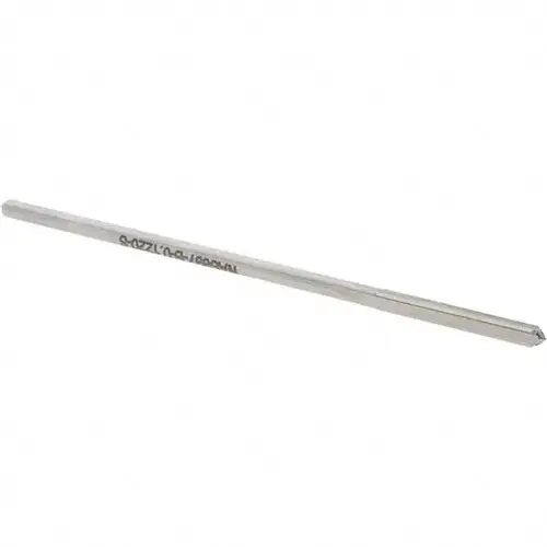 Chucking Reamer: 0.122" Dia, Straight Shank, Cobalt Steel Bright (Polished)