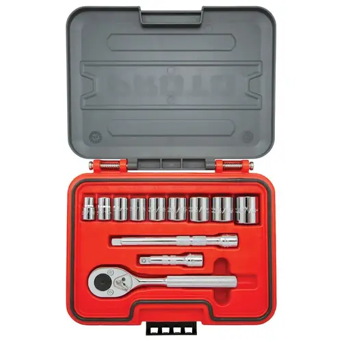 Socket Set: 12 Pc, 3/8 to 7/8" Socket
