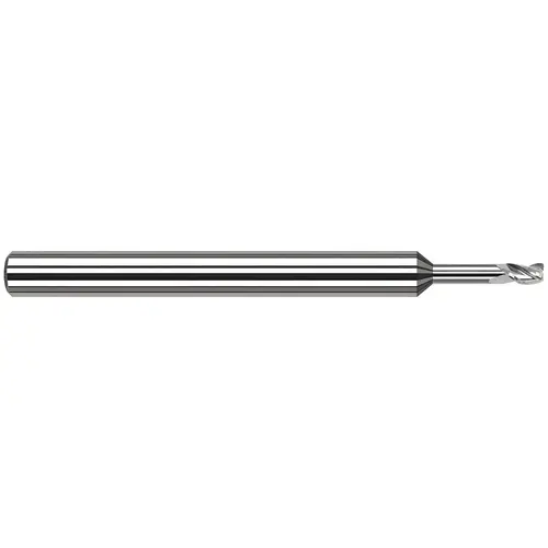 Corner Radius End Mill: 1/4" Dia, 3/8" LOC, 0.0100" Radius, 3 Flute, Solid Carbide Bright/Uncoated Corner Radius End Mill: 1/4" Dia, 3/8" LOC, 0.0100" Radius, 3 Flute, Solid Carbide Bright/Uncoated