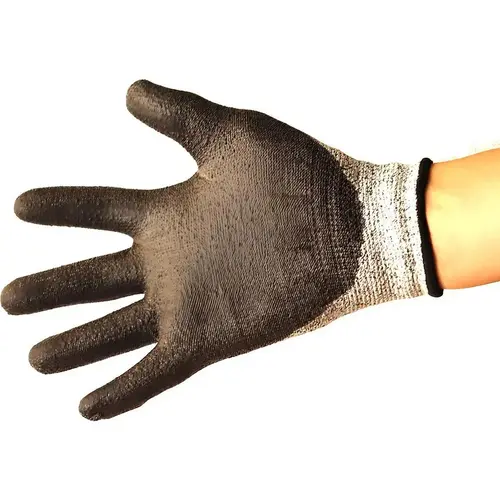 ESD/Antistatic Cut-Resistant Gloves: Size M, ANSI Cut 5, Polyurethane, UHMW-PE
