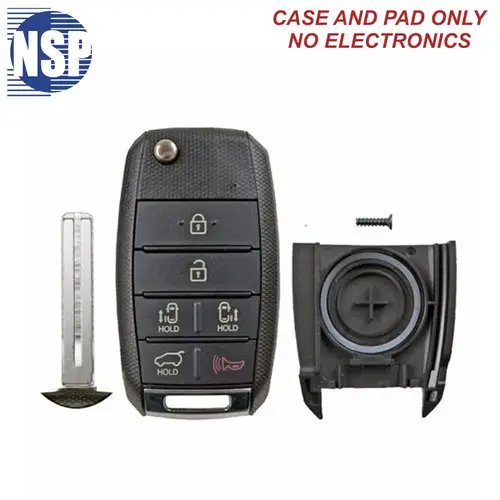 SEDONA 6-BTN FLIP KEY SHELL WITH KK10 BLADE - L,U,P,SD,SD,H