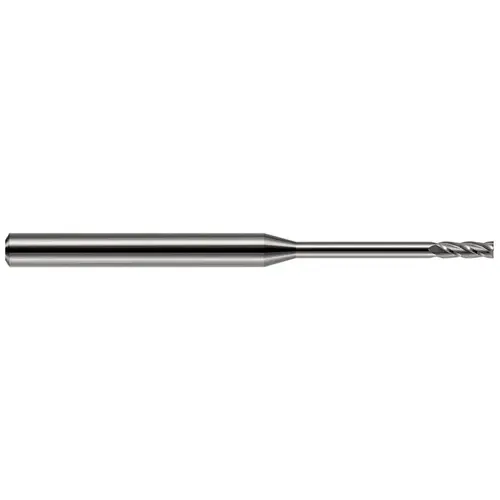 Square End Mill: 1 mm Dia, 0.117" LOC, 2 Flutes, Solid Carbide Bright/Uncoated