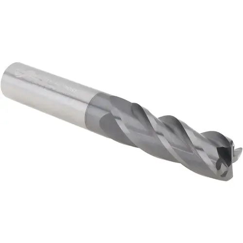 Corner Radius End Mill: 3/4" Dia, 2-1/4" LOC, 0.0900" Radius, 4 Flute, Solid Carbide AlCrN Corner Radius End Mill: 3/4" Dia, 2-1/4" LOC, 0.0900" Radius, 4 Flute, Solid Carbide AlCrN