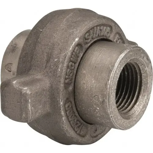 Black Lug Union: 1/2", Threaded Black Lug Union: 1/2", Threaded