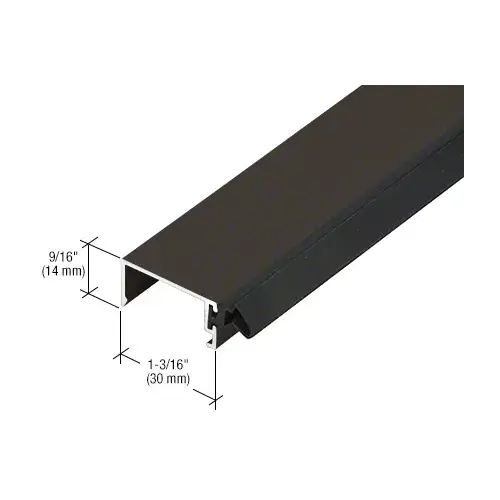 Dark Bronze/Black Anodized Class 1 IG500 Door Stop with Weatherseal - 21'-2" Stock Length