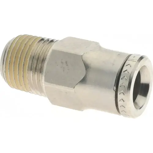 Push-To-Connect Tube to Male & Tube to Male NPT Tube Fitting: Pneumatic Male Adapter, 1/8" Thread Push-To-Connect Tube to Male & Tube to Male NPT Tube Fitting: Pneumatic Male Adapter, 1/8" Thread