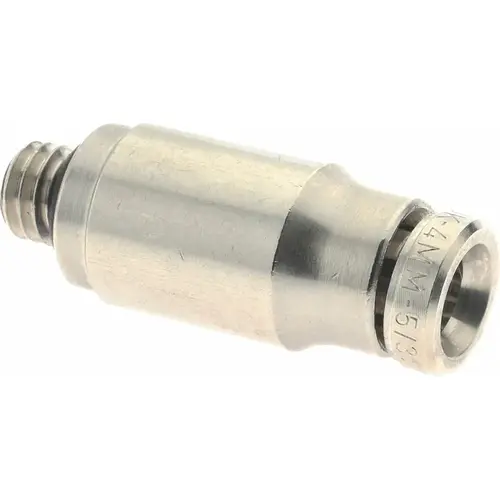 Push-To-Connect Tube to Metric Thread Tube Fitting: Adapter, Straight, M5 x 0.8 Thread Push-To-Connect Tube to Metric Thread Tube Fitting: Adapter, Straight, M5 x 0.8 Thread