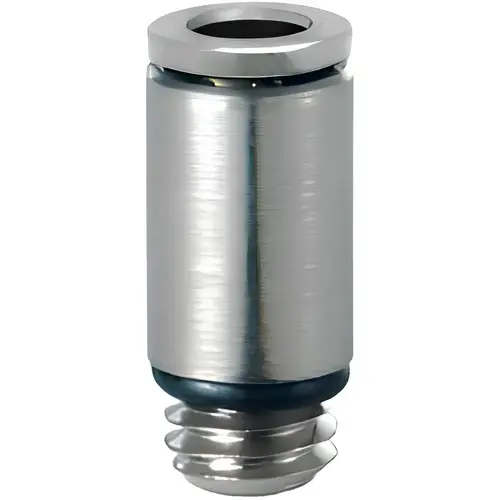 Push-To-Connect Tube to Metric Thread Tube Fitting: Adapter, Straight, M5 x 0.8 Thread Push-To-Connect Tube to Metric Thread Tube Fitting: Adapter, Straight, M5 x 0.8 Thread