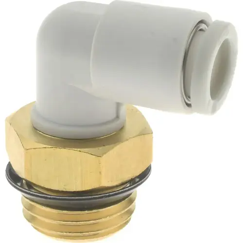 Push-to-Connect Tube Fitting: Male Elbow, 1/4" Thread Push-to-Connect Tube Fitting: Male Elbow, 1/4" Thread