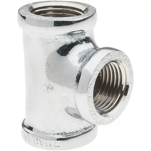 Brass Pipe Tee: 1/2" Fitting, Threaded, FNPT x FNPT, Class 125 Brass Pipe Tee: 1/2" Fitting, Threaded, FNPT x FNPT, Class 125
