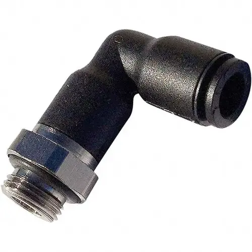 Push-To-Connect Tube Fitting: Extended Male Elbow, M5 x 0.8 Thread