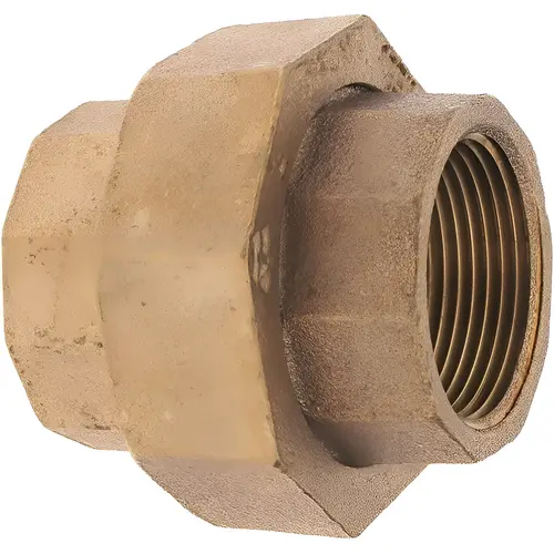 Brass Pipe Union: 1-1/4" Fitting, Threaded, FNPT x FNPT, Class 125 Brass Pipe Union: 1-1/4" Fitting, Threaded, FNPT x FNPT, Class 125