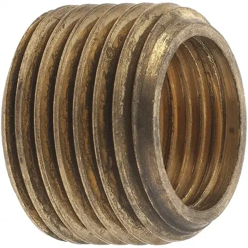 Brass Pipe Bushing: 1/2 x 3/8" Fitting, Threaded, MNPT x FNPT, Class 125