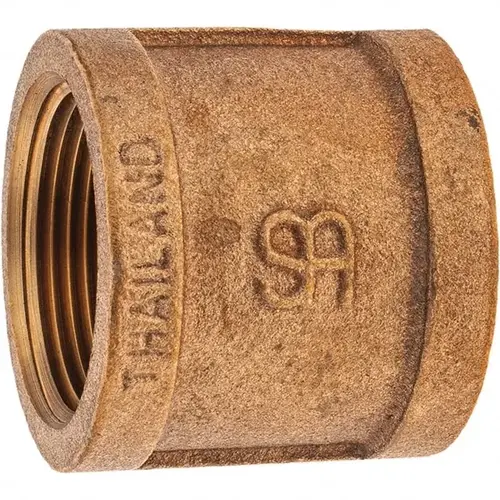 Brass Pipe Coupling: 1-1/4" Fitting, Threaded, FNPT x FNPT, Class 125 Brass Pipe Coupling: 1-1/4" Fitting, Threaded, FNPT x FNPT, Class 125