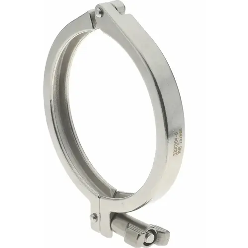 Sanitary Stainless Steel Pipe Clamp with Wing Nut: 4", Clamp Connection